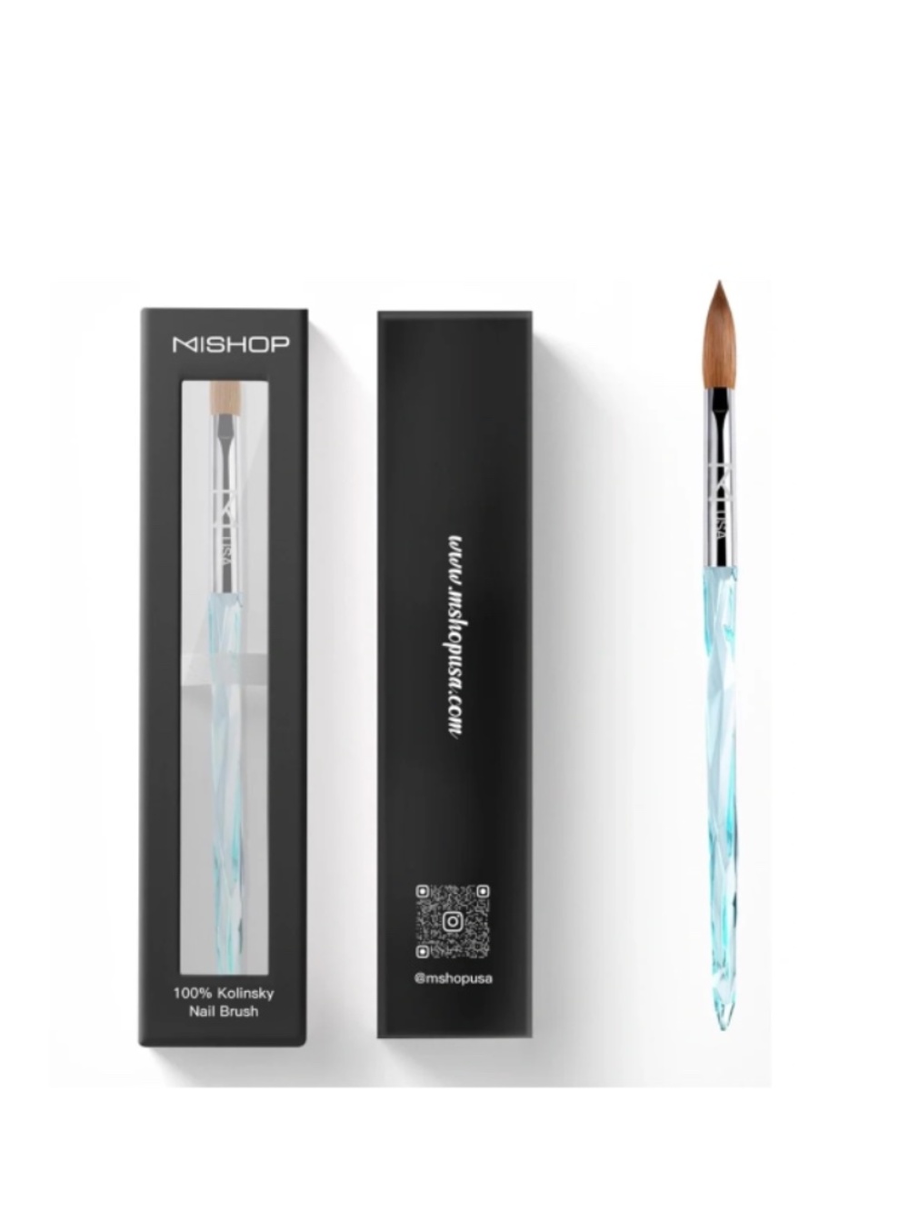 M Shop Professional Kolinsky Acrylic Nail Brush Size 12